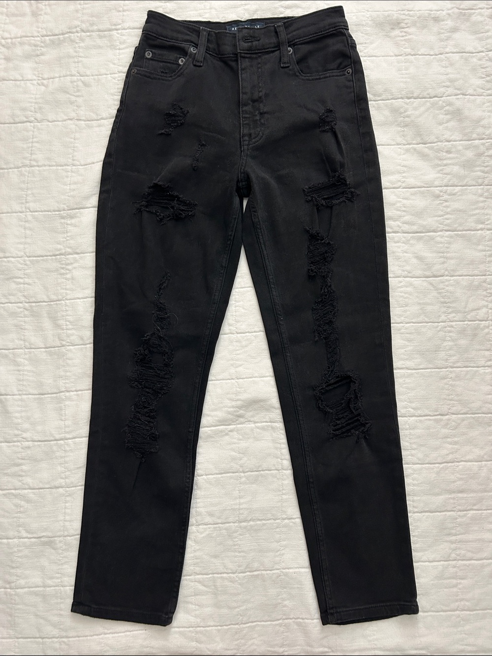 Aeropostale Black Ripped Skinny Jeans